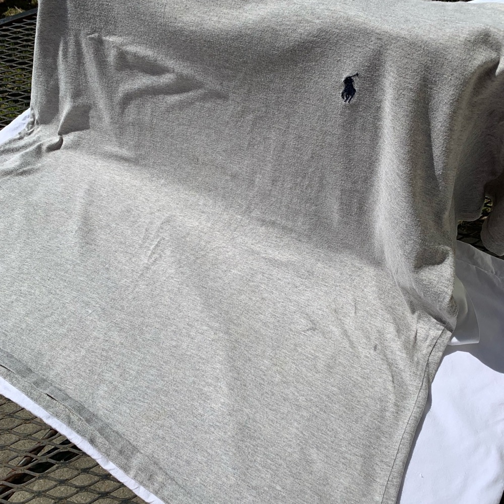 Grey polo T-shirt